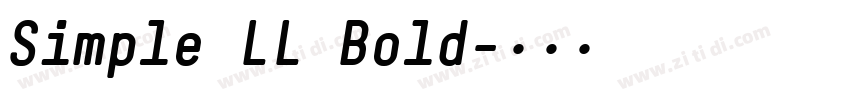 Simple LL Bold字体转换